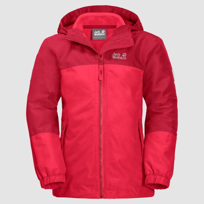 Chamarra Outdoor Jack Wolfskin Iceland 3in1 Niños Rojos Mexico-7184956